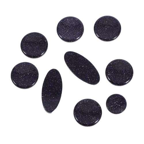 BESPORTBLE 9Pcs Saxophone Key Button Inlays Set for Alto Tenor Soprano Saxophones Durable Shell Material Dark Blue Essential Accessories for Musicians