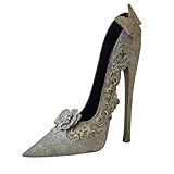 Deko Schuh aus Metall - 30x25x10 cm - High Heel Pumps für Garten - Geschenk für Schuhliebhaber - Pflanzgefäß Sukkulenten - Gartendeko