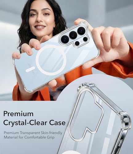 Image of Jkobi Shockproof Crystal-Clear Back Cover for Samsung Galaxy S26 Ultra (Magsafe Wireless Support | Drop & Camera Protection | Hard Polycarbonate)