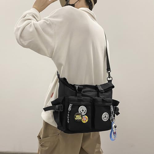 Teclado Fashion Crossbody Bag with Cute Accessories Casual Messenger Bag with Pendants Shoulder Bag Purse Travel Daypacks2