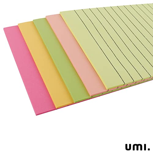 Image of Amazon Brand - Umi Ruled Multicolored Self Stick Note Pad of 4 x 6 inch 100 Sheets