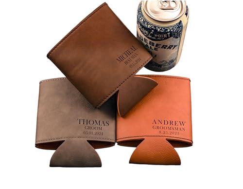 Generic Groomsmen Can Cooler, Groomsmen Gifts Personalized, Engraved Can Cooler, Beer Can Holder cover