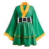 Anime Cos Gon Freecss Cosplay Costume Party Uniform Full Set Female Suit (Small) Green