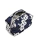 Vera Bradley Women's Performance Twill Large Cosmetic Makeup Organizer Bag, Blooms and Branches Navy, One Size