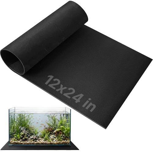 FULEIYA Aquarium Leveling Mat 12 X 24 X 0.2 EVA Aquarium Foam Leveling Mat Non-Slip Shockproof Fish Tank Mat for Under Tank for Glass Fish/Turtle Tank Protection
