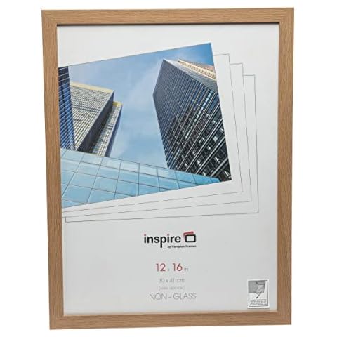 Hampton Frames SORBONNE 12x16 (30x40cm) Oak Effect Picture Poster Photo Frame Plexi (Non-Glass) SOR1216NG Cover