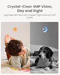 Reolink E1 4MP Indoor WiFi Security Camera - 360° Pan/Tilt Auto Tracking Baby Pet Monitor, AI Person/Pet/Cry Detection, 2-Way Talk, Night Vision, Local Storage, No Subscription, Works w/Alexa & Google