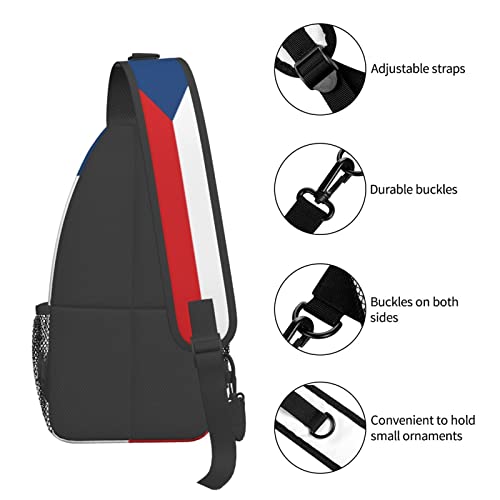 Mochila Bandolera Unisex Negra para Senderismo miniatura 6