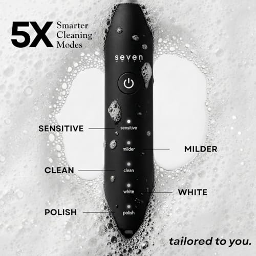 Image of Seven Oral Care SuperBrush Pro Electric Toothbrush for Adults | Rechargeable Toothbrush with Advanced Cleaning Technology | Soft Bristles | Gentle on Gums | Ergonomic Lightweight Design | Daily Oral Care (Matte Black)