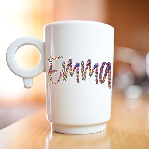 Image of 6 Sheets UV DTF Cup Wrap Name Stickers for Water Bottles Waterproof Custom Vinyl Decals Personalized Lettering Gift Stickers for 14-40oz Tumbler Cups Mugs DIY Craft (Colorful)