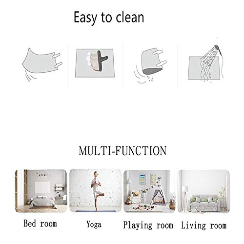 Tapis de chambre lavable en machine et antidérapant multicolore