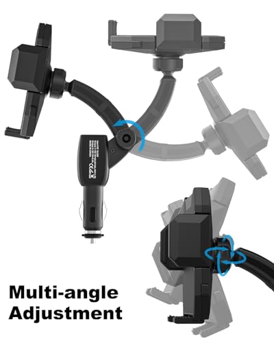 Cargador de coche USB rápido con brazo ajustable para iPhone y Android 6