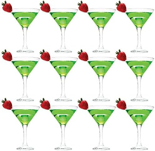 LAV - Vasos de Martini de 6.5 onzas, colección Misket, gruesos y duraderos, aptos para lavavajillas, perfectos para fiestas, bodas y todos los días,