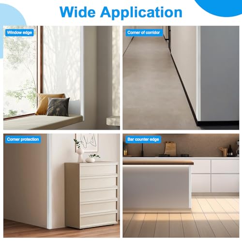 Image of 4Pack Aluminum Metal Corner Protector, 45″x 2″ Peel and Stick L Molding Corner Guards with 90 Angle, for Wall Door Frame Cabinet Furniture Baseboard Protection and Decoration (Silver)