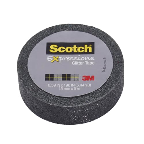Scotch Expressions Glitter Tape 0.59 x 196 Teal Blue
