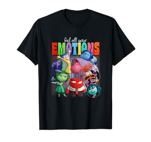 Disney Pixar Inside Out 2 Feel All Your Emotions Vintage Camiseta