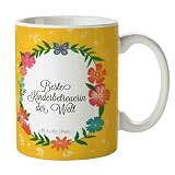 Mr. & Mrs. Panda Tasse Kinderbetreuerin - Geschenk, Abschied, Diplom, Kaffeetassen, Berufsausbildung, Kaffeetasse, Kaffeebecher, Teebecher, Beruf