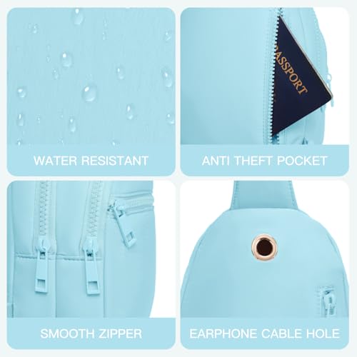 Image of Viverte Quilted Puffer Crossbody Bags for Girls Gifts for Teen Girls Sling Bag Lightweight Cross Body Bubble Purse Shoulder Bag for Travel (Icing Blue)