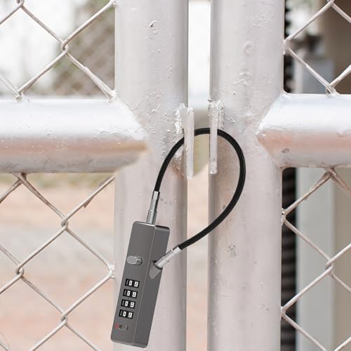 Cable de seguridad con candado de combinación de 4 dígitos reiniciable para maletas de equipaje 3