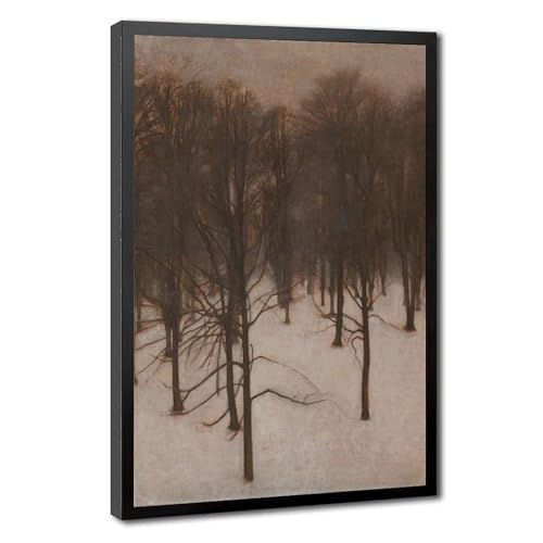 Toile Vilhelm Hammershoi paysage d'hiver Sondermarken avec cadre à suspendre pour mur maison