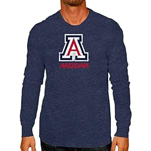 Campus Colors NCAA MVP Adult Long-Sleeve Shirt – Cotton & Polyester – Durable and Lightweight – Stylish Comfort for Game Days (Arizona Wildcats – Blue, Large)