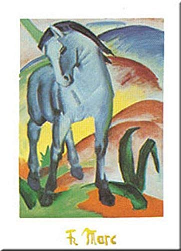 Blaues Pferd 1 by Franz Marc 31 X 24 Art Print Poster