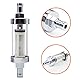 CarBole Universal Motorrad Kraftstofffilter 3/8in,Inline Aluminium Benzinfilter,Transparent Glas,für ATV,Dirt Bikes und Motorrad