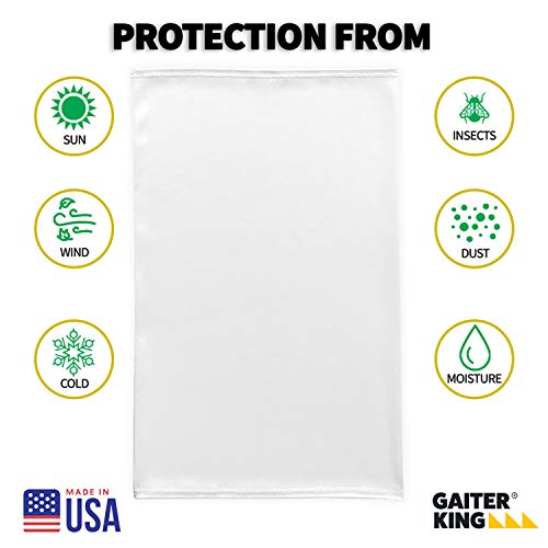 Gaiter King, 100% American Made Neck Gaiter, Men & Women's Moisture Wicking Face & Neck Mask Upf Sun Protection, Made In Usa (White) #TOP2