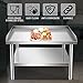 NSF Certified 18 Gauge Heavy Duty Stainless Steel Equipment Grill Stand with Undershelf for Kitchens, Utility Rooms, Caterers & Auto,28x24x24
