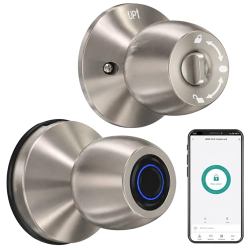 XYBkey Cerradura Inteligente con Huella y Manija 3 en 1, Control por App, Llave Tipo C, para Dormitorios y Garajes