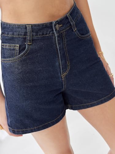 Image of Miss Chase Women's Relaxed Fit Highly Distressed Mid Rise Ripped Denim Shorts