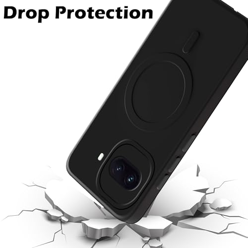 Image of amazon basics Back Cover for IQOO 15R 5G Soft Matte Silicone Mag-Safe Design (Mag-Safe Not Support) Camera Protection | Slim Fit Bumper Cover (Black)