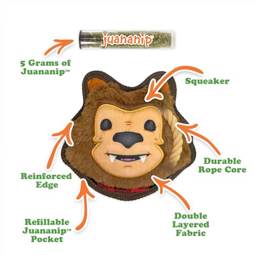 Image of Doggijuana Tuffer Chewer Fall Dog Toys | Werewolf, Pumpkin Spice & Lantern | Squeaky plush dog toy with calming Juananip catnip inside; eases anxiety, stress & boredom; durable interactive chew toy