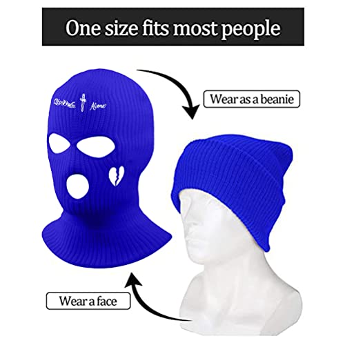 FitBest Balaclava de 3 furos cobertura de rosto inteiro tricotado inverno quente balaclava para home