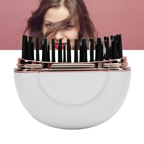 Cepillo alisador inalámbrico para cabello 2 en 1 blanco miniatura 7