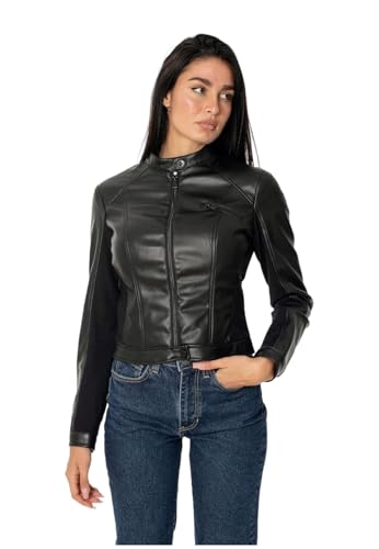 GUESS Chaqueta de llama, Negro , XS