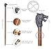 LEO SPIK Wooden Walking Stick, Vintage Cane with Brass Wolf Handle for Men & Women, Victorian Style Fancy Canes, Gothic Style Cane