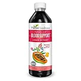 Papaya Leaf Blood Support Liquid - 15X Strength - Papaya Leaf Extract - Healthy Platelets, Blood Cle