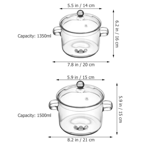 Marmites en verre résistant pour réchauffer et servir directement à table - 3