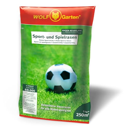WOLF-Garten Sport- & Spielrasen LG 250 (für 250 m², schnell...