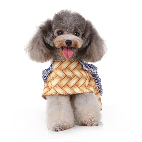 Disfraz canino forma cesta para fiestas Halloween y Navidad miniatura 5