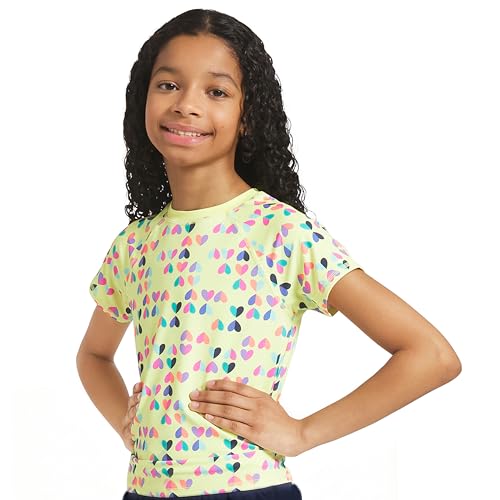 Image of Lands' End Girls' Swim UPF 50+ Short Sleeve Sun Tee Rash Guard Shirt