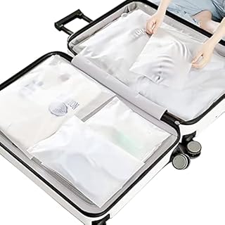 25Pcs Frosted Resealable Bag Ziplock Bags for Clothes Travel Clothes Bags Plastic Zip-lock Seal Clothes Bags Travel Space Saver Storage Shoe Pouch Luggage Organise for Home School Hospital Trip