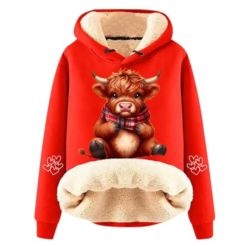 Sweat à capuche vache homme pour les activités extérieures quotidiennes en hiver