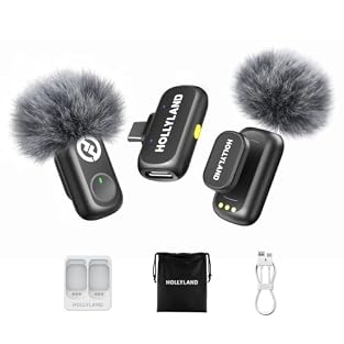 48kHz/24-bit Studio-Grade Wireless Microphone: Handles sudden 120dB SPL noises without distortion, capturing crisp highs and deep lows—ideal for vloggers, streamers, and creators using a mini microphone for cinematic audio. 3-Level Intelligent Noise ...