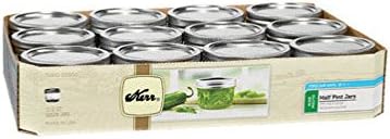 Kerr 00500 1/2 Pint Wide Mouth Canning Jars