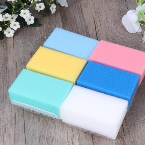 Esponjas de baño de plástico y esponja para masaje corporal y limpieza suave color aleatorio 4