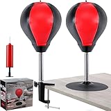 Dunkive Desk Punching Bag, Stress Relief Punching Bag with Desk Clamp and Super Strong Suction Cup, Fun Punch Rage Bag for Office Table and Counters, Anger Management Toys Gift for Boss or Coworker