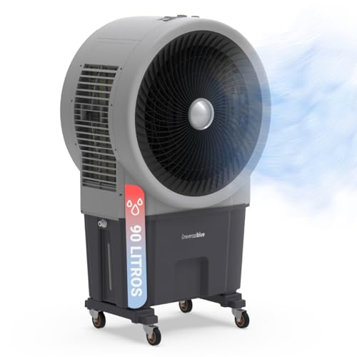 UNIVERSALBLUE | Climatizador 90L | Gris | Modo Frío y Evaporación | 350W | 3 años De Garantía | 3 Velocidades