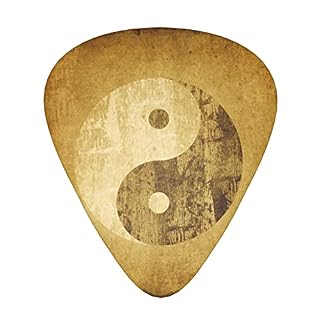 Symbole Yin Yang – 3 médiators différents en celluloïd coloré pour guitare basse, amateurs de musique, guitares, électriques, acoustiques et de 0,46 mm, 0,71 mm, 0,96 mm - Les Beatles, Paul McCartney, John Lennon, RIngo Starr, George Harrison